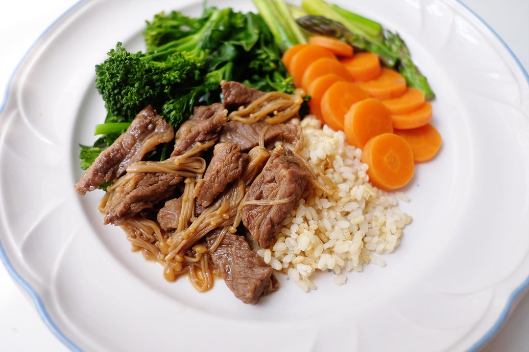 gluten-free japanese beef & enoki